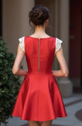 Classy Red Evening Dress & Prom Dress with A-Line Skirt for a Flattering Fit embroidery New red Satin