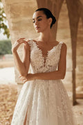Stylish A-line Wedding Dresses for Bride Sleeveless with Appliques Tulle Backless Pleats Vestido De Novia Femenino Satin