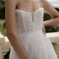 Vintage Beaded Strapless Princess A Line Wedding Dresses Side Slit Custom Made 2024 Vestido De Noival