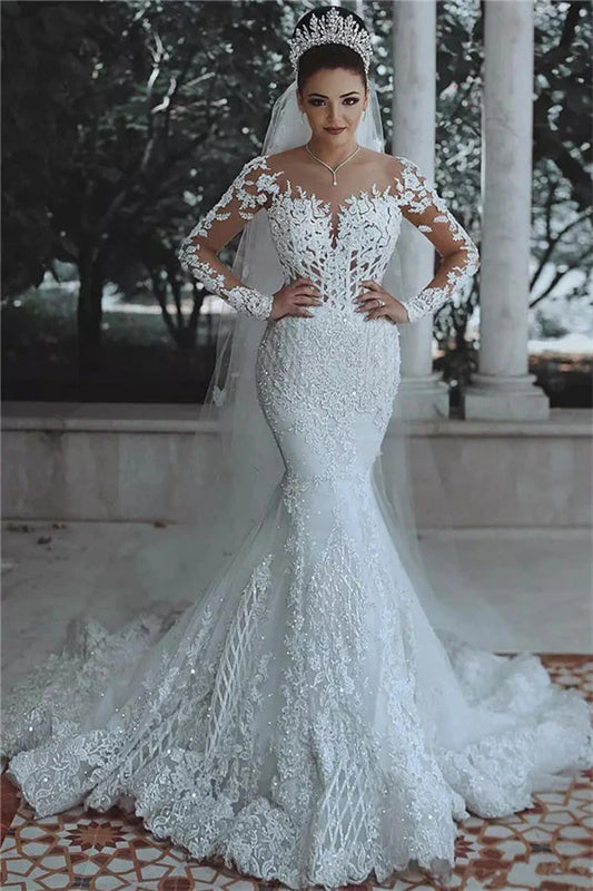 Mermaid Cut Hochzeitskleid Luxus neue Kollektion Brautkleider für Frauen Braut Robe Brides Party formelle Frauen Gast