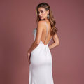 A-Line Wedding Dress for Plus Size Brides with a Perfect Fit backless New Satin