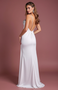 A-Line Wedding Dress for Plus Size Brides with a Perfect Fit backless New Satin