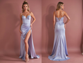 Chic Evening Dress and Prom Dress with a Deep V-Neckline for a Bold Look backless New Satin