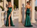 Glamorous Evening Dress and Prom Gown with Intricate Lace Details for Extra Elegance backless New Satin split