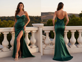 Elegant Prom Dress and Evening Gown with a Beaded Bodice for a Touch of Sparkle backless New Satin split