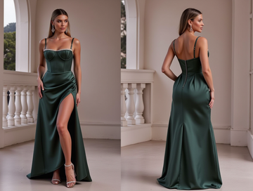 Sexy Evening Dress and Prom Gown with a Backless Design for a Bold and Chic Look backless New Satin split