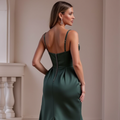 Sexy Evening Dress and Prom Gown with a Backless Design for a Bold and Chic Look backless New Satin split