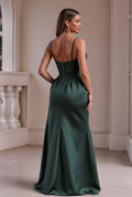 Sexy Evening Dress and Prom Gown with a Backless Design for a Bold and Chic Look backless New Satin split