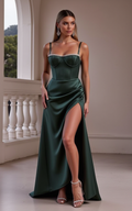 Sexy Evening Dress and Prom Gown with a Backless Design for a Bold and Chic Look backless New Satin split