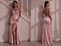 Stunning Prom Dress and Evening Gown with a Mermaid Silhouette for a Flattering Fit backless New Satin split