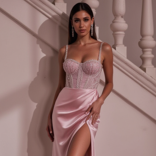 Stunning Prom Dress and Evening Gown with a Mermaid Silhouette for a Flattering Fit backless New Satin split