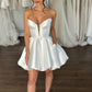 Bubble-Style Skirt Bridal Gown Dress Vestido De Novia Simple Skirt Wedding Dress Satin  Bow Court Train