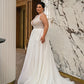 Seksowna sukienka ślubna w rozmiarze V-Neck w rozmiarze Plus Odłączane zaciągnięte rękawy Aplikacja Suknie panny młodej A-line niestandardowe szatę de mariée