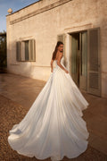 Graceful Strapless With Corset Bride Robe Shiny Sequins Beads Wedding Dress Bridal Gown Satin