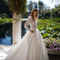 Women A-Line Wedding Dresses Long Sleeve Lace Bridal Dress Boho Evening Wedding Gowns