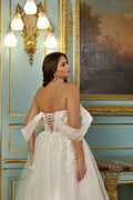Vestidos De Novia Off The Shoulder Sweetheart See Through Lace Wedding Dresses Appliques Satin