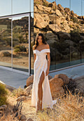 Off the Shoulder Wedding Dress Appliques Sweetheart Mermaid Bride Gown Satin