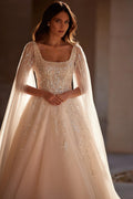 Elegant A-Line Wedding Dresses Sleeveless Glitter Sequines Bridal Dress Boho Beach Wedding Prom Ball Gowns Customized Satin