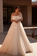 Sweet Bow-tie Shoulder Bride Dress Customized Women's Classic Wedding Dresses, Strapless Long Bridal Gown Satin