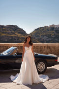 Strapless Lace Mermaid Wedding Dresses Long Train Custom Made Vestido De Noival Satin