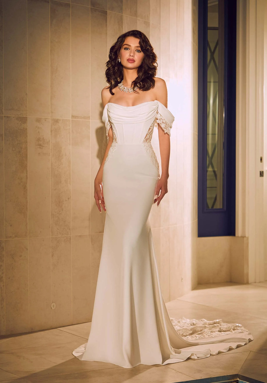 Mermaid Wedding Dresses Off Shoulder Satin