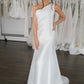 Narrow A-Line Style Skirt Vestido De Novia Wedding Dress Bridal Gown Skirt Bow Satin Court Train Dress