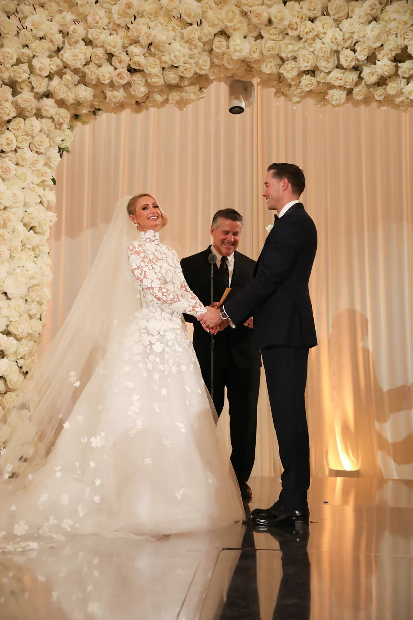 Vestido de novia de encaje de cuello alto, vestidos de novia de corte a de manga larga, vestido de Boda de Princesa bohemio, vestidos de novia de tamaño personalizado 