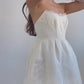 Elegante kurze Hochzeitsfeier Kleider trägerloser Flederaum Spitze Mini Brides Kleid für Frauen Falten Brautkleider Kleider