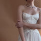 Hojne sukienki ślubne A-Line Sweetheart Pleats Szyfonowe sukienkę dla kobiet Sweet Train Elgenat Bridals Gowns
