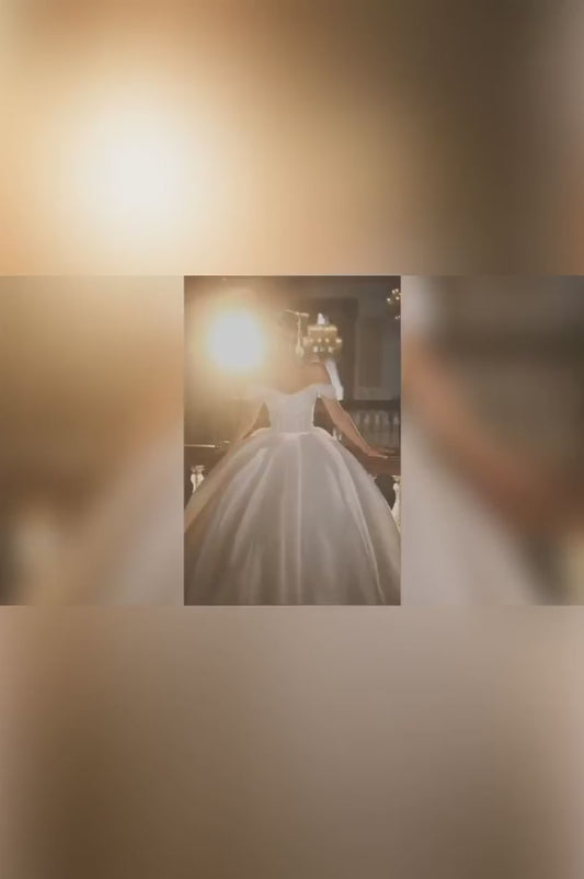18arabic fora dos ombros vestidos de noiva lantejas sexy miçangas de princesas vestidos de noiva feminina cetim vestido de noiva tobe плл п furt robe