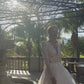Shiny Lace Boho Wedding Dress A Line Long Sleeve Tulle Bridal Dresses Vintage Lace Wedding Gowns