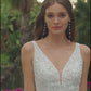 Boho Gaun Perkahwinan Elegant untuk Wanita V-Neck Lace Appliques Backless Bridal Gown Robe De Mariée Chiffon Custom Made