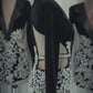 Impresionante vestido de chaqueta de terciopelo negro Sexy sin espalda recortado Mini longitud vestidos de fiesta de cóctel brillo con cuentas perlas vestido de fiesta corto