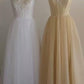 A-Line Glitter Light Champagne Wedding Dresses Sequins Sleeveless Ankle-Length Boho Bridal Gowns Shiny Princess Bride Gown