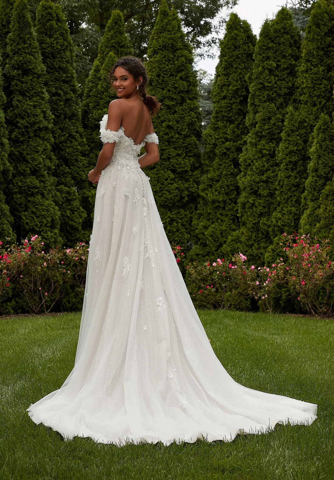 Boho 3D Flower Wedding Dresses A Line Woman's Sexy Off The Shoulder Sweetheart Formal Elegant Bride Gowns Vestidos De Novia