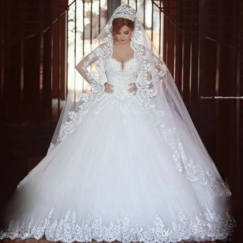 Abiti formali abiti da sposa a maniche lunghe abito da sposa abito da ballo per abiti speciali abiti da sposa donna principessa tendenza fata