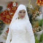 Langarm Spitze Brautkleider Ballkleid hohe Nacken Muslimische Kleider Hochzeit Luxus Applikationen Brautkleider Saudi -arabisches Design