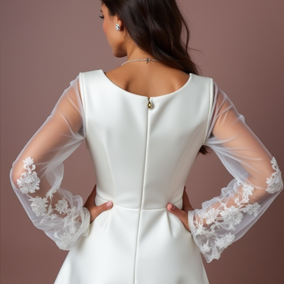 Mini Short Wedding Dress with Elegant Details for a Glamorous Look mesh New Satin Short Wedding Dress silk