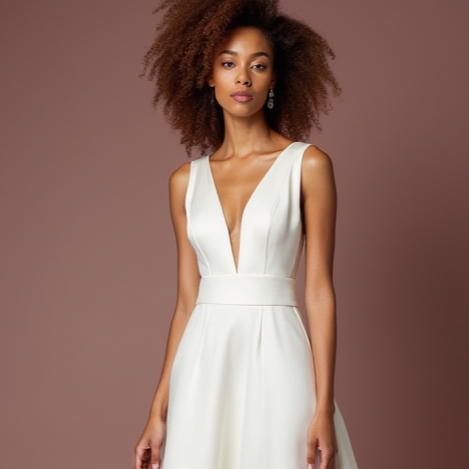 Romantic White Mini Short Wedding Dress with Floral Lace for a Delicate and Feminine Look New Satin white