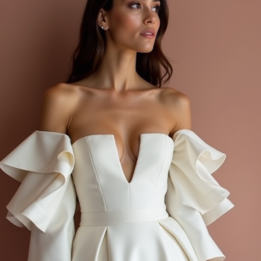 Sexy White Mini Short Wedding Dress with a High Slit for a Bold and Daring Bridal Look New Satin white