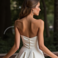 Sexy White Mini Short Wedding Dress with a Slit for a Bold and Confident Bridal Look New Satin white