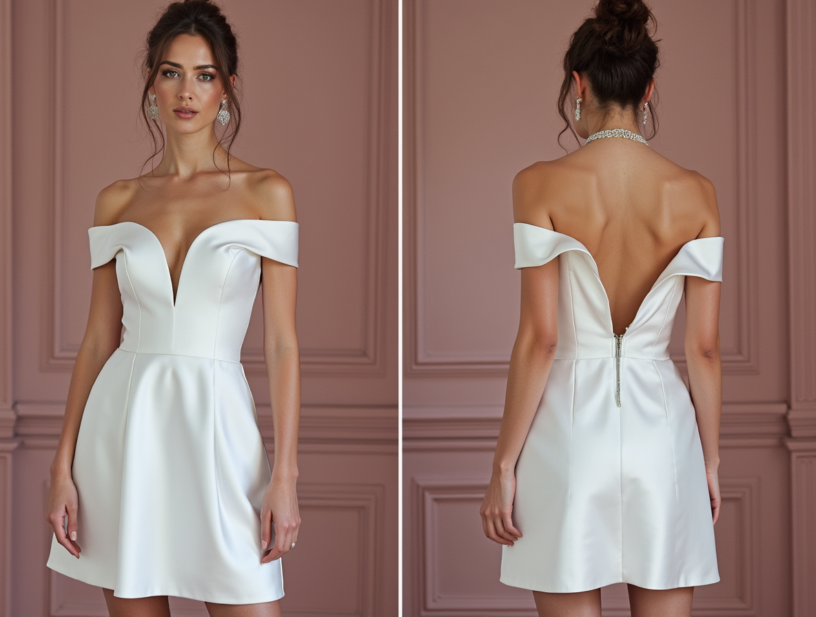 Short Mini Wedding Dress for Non-Traditional Brides Who Love Unique Styles backless New Satin Short Wedding Dress silk