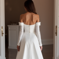 Mermaid White Wedding Dress with a Cascading Train for a Grand Bridal Look backless New Satin white