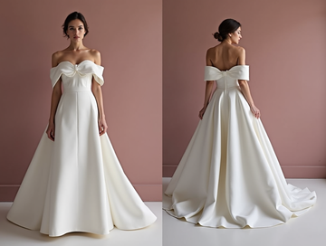 Unique White Princess Bridal Gown with Cascading Ruffles and a Dramatic Silhouette backless New Satin white