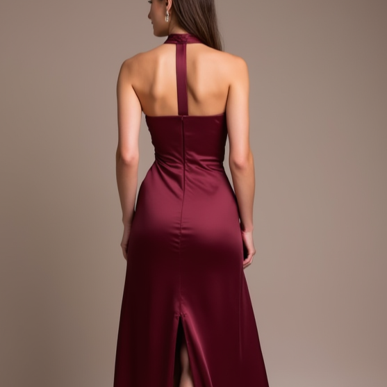 Timeless Red Evening Dress & Prom Dress with a Vintage Lace Design New red Satin