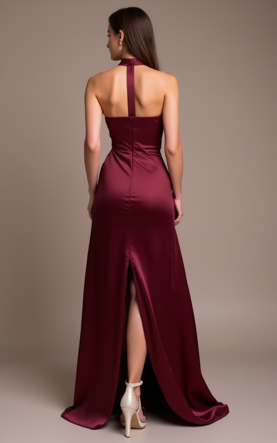 Timeless Red Evening Dress & Prom Dress with a Vintage Lace Design New red Satin