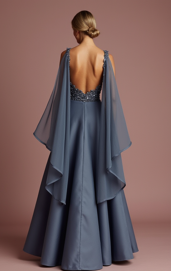 Dazzling Grey Evening Dress & Prom Dress with Sequin Fabric for Maximum Sparkle grey New Satin