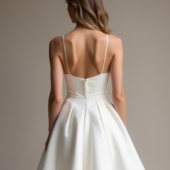 Stunning White Mini Short Wedding Dress with a Halter Neckline for a Stylish and Trendy Look New Satin white