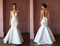 Mermaid Wedding Dress with a Long Train for a Grand and Regal Entrance backless New Satin split
