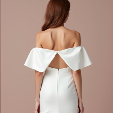 Timeless White Mermaid Wedding Dress with a Simple, Elegant Silhouette backless New Satin white